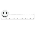 12" Plastic Rectangle Ruler w/ Corner Circle